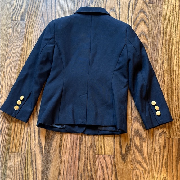 Lands End sz 4 navy blue blazer with gold buttons - Picture 3 of 6